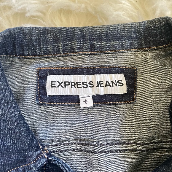 Express Sleeveless Denim Jacket size Large. - Picture 7 of 8